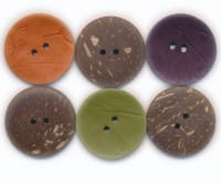 Runder Knopf aus Kokos, ca.30mm Ø, von Union Knopf